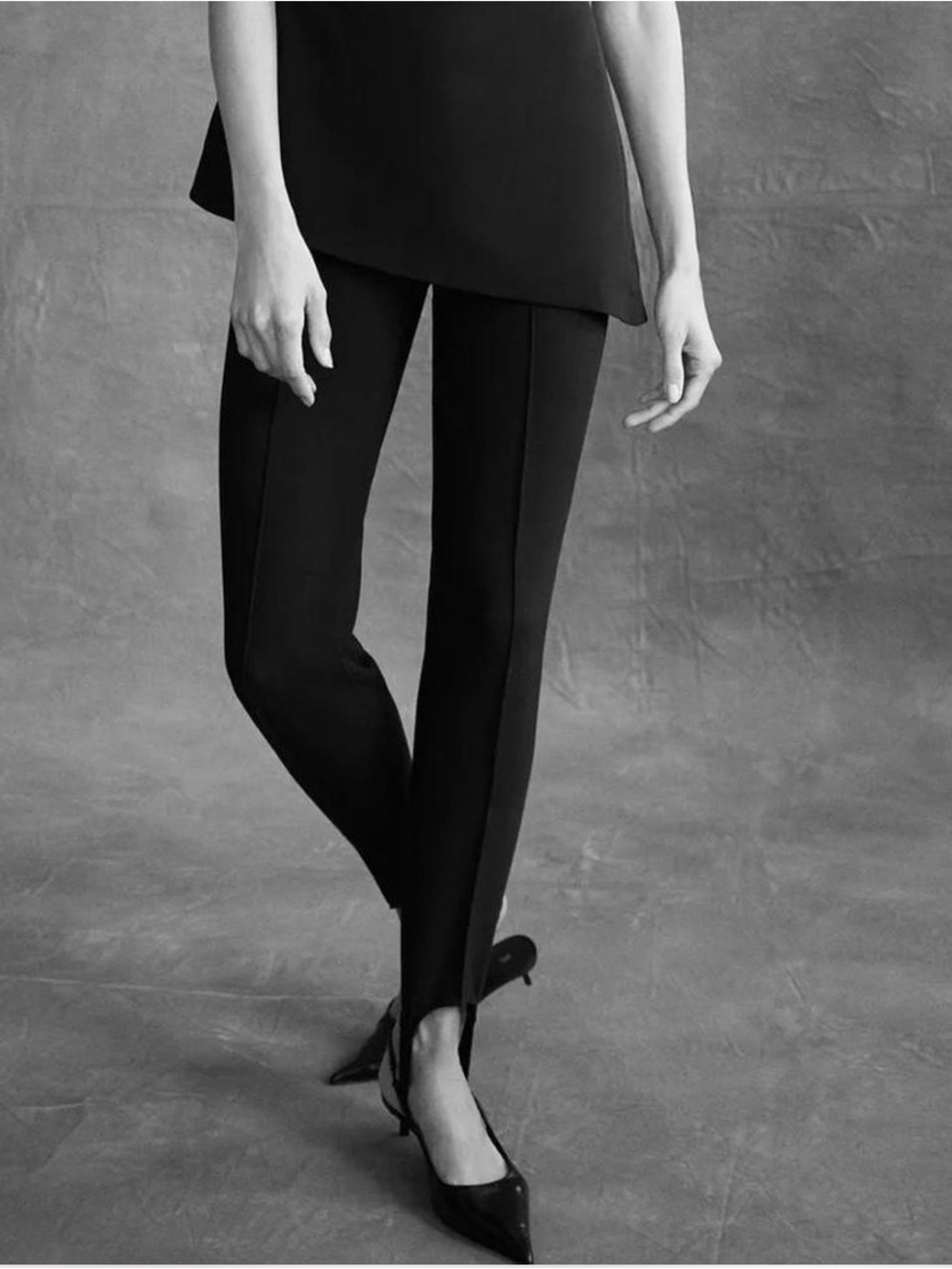 Zara Black Slim Tailored Ankle Pants
